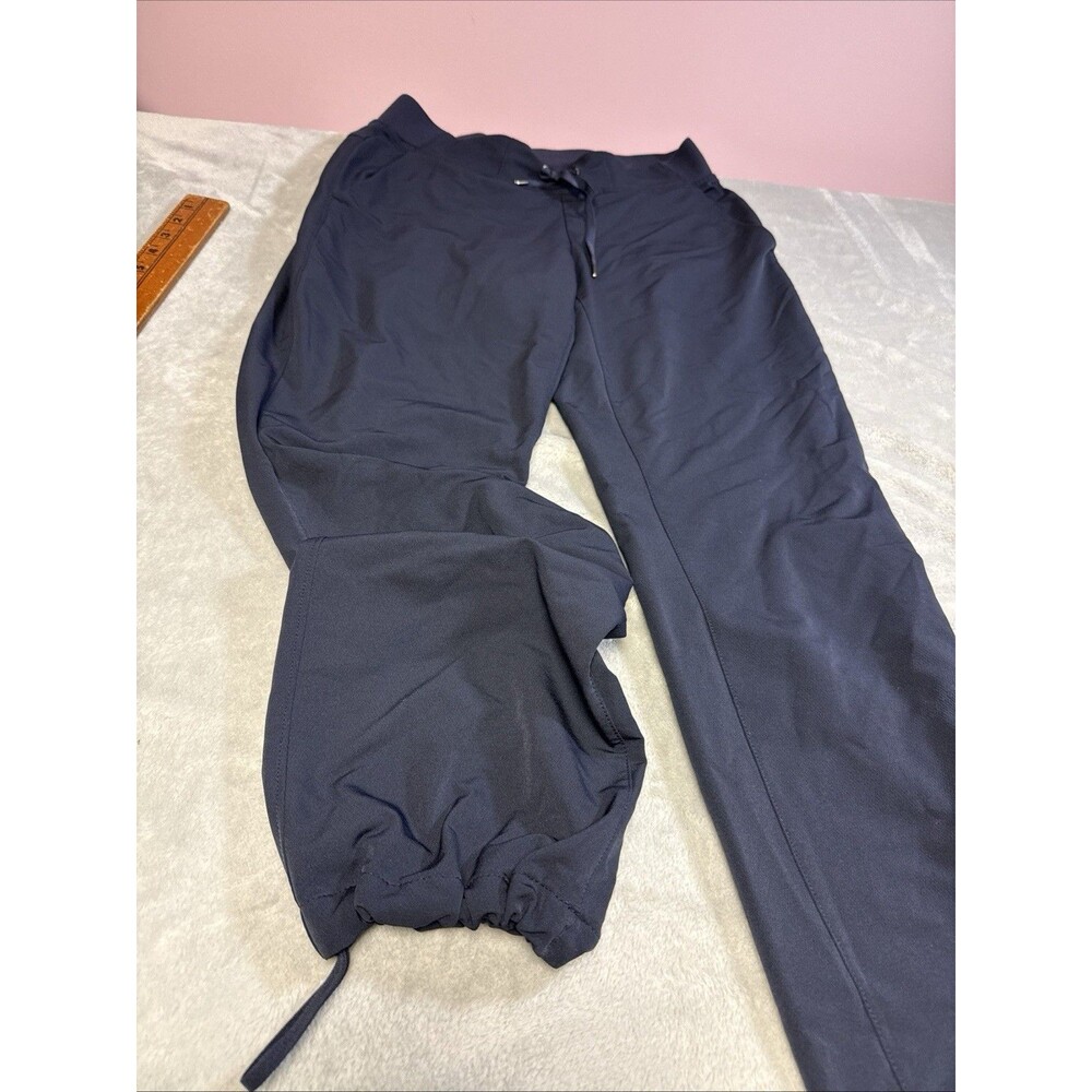 Athleta Women’s Drawstring Ankle Performance Joggers Navy Pockets  Size 6